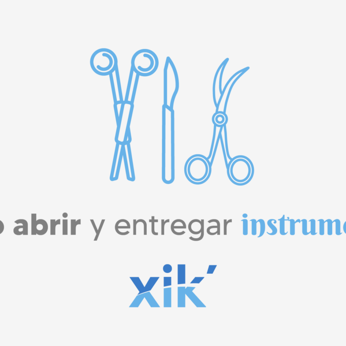 abrir y entregar instrumental